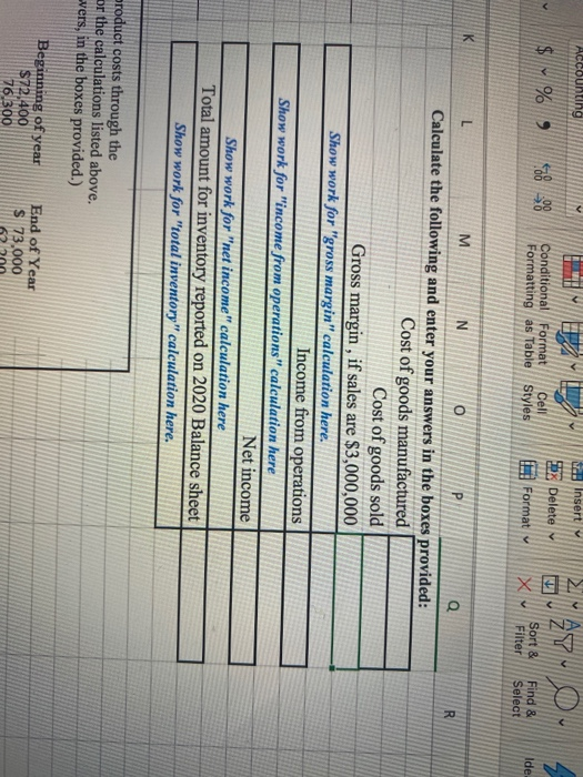 work for "income from operations calculation here Net income Show work for