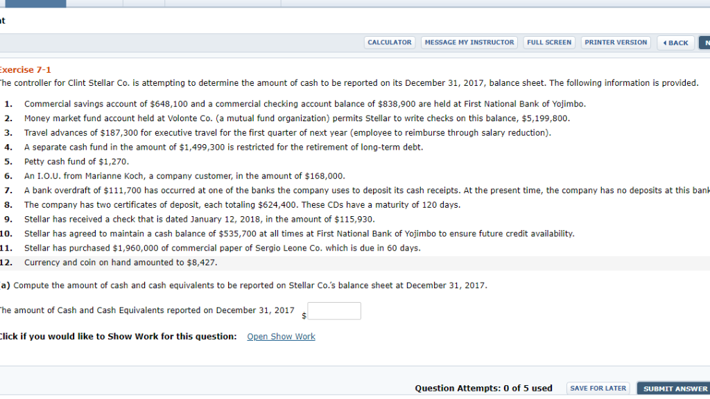 CALCULATOR MESSAGE NY INSTRUCTOR FULLSCREEN PRINTER VERSION BACK xercise 7-1 he