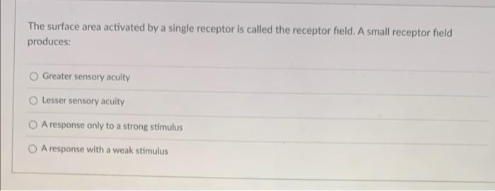  The surface area activated by a single receptor is called the