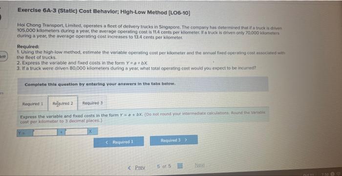 Limited, operates a fleet of delivery trucks in Singapore. The company has