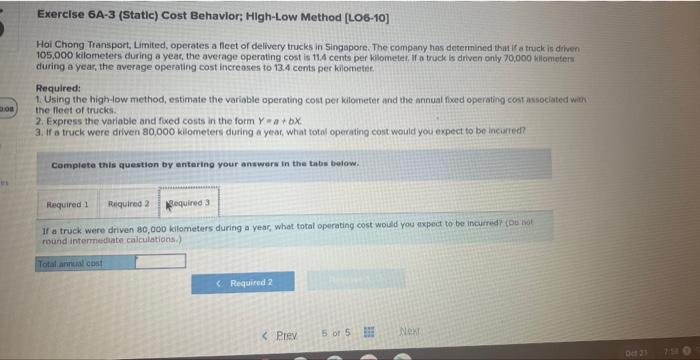 detemined thot if a truck is driven 105,000 klometers duritig a year,