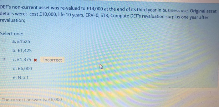  step by step solution on getting 6000 thanks DEFs non-current asset