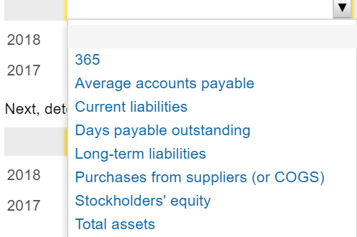 drop down choices for 1: Requirement 2. What were the company's total