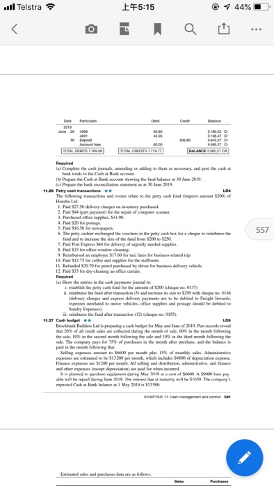 other money columns in the journals. You must write up your own