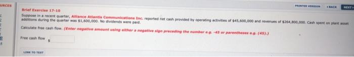  HURCES 1 2 2 Brief Exercise 17-10 Suppose in a recent
