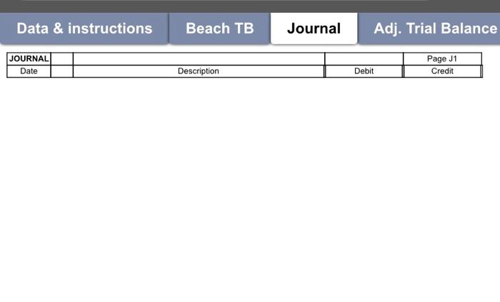 on the next tab. All 2019 transactions have been recorded except for