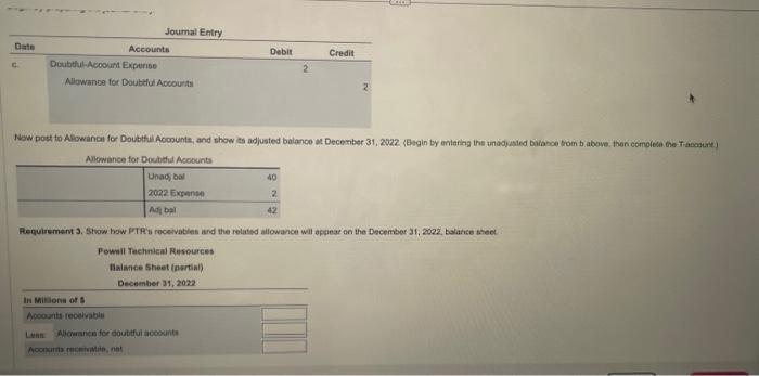 December 31,2021 is milion provided to you in the problem statement.) a.
