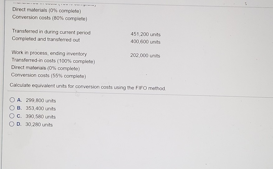 materials are adsled at the and af the process. The folowing data