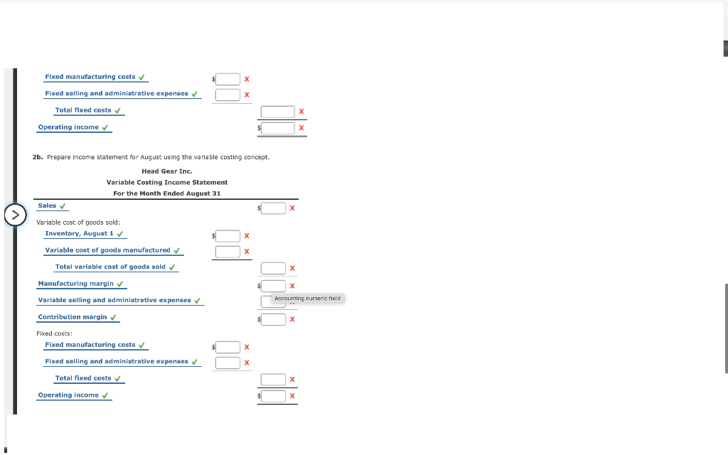 manufactured 32,800 hats, of which 31,200 were sold. Operating data for the