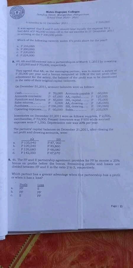 X, and Yare in partnership, sharing prolits equally and preparing their accounts