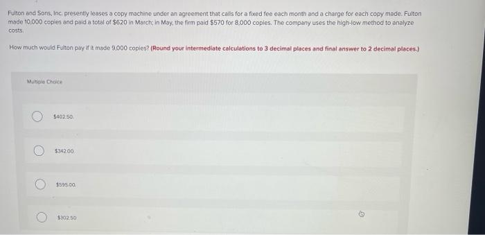 which is flxed; and C, which is semivariable. The company uses the