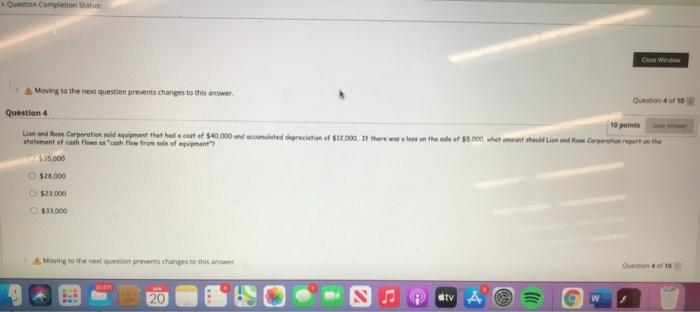  Question Completion State Ceas Wind Moving to the next question prevents