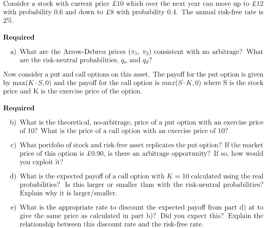  please answer question a) b) c) d) e) and f). Consider