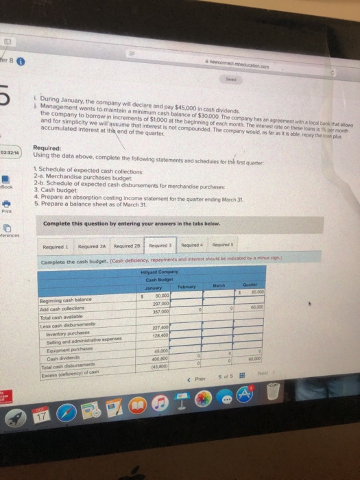Budget (L08-2, LOB-4, LO8-7, LO8-8, LOB-9, LO8-10) Hilyard Company, an office sooles