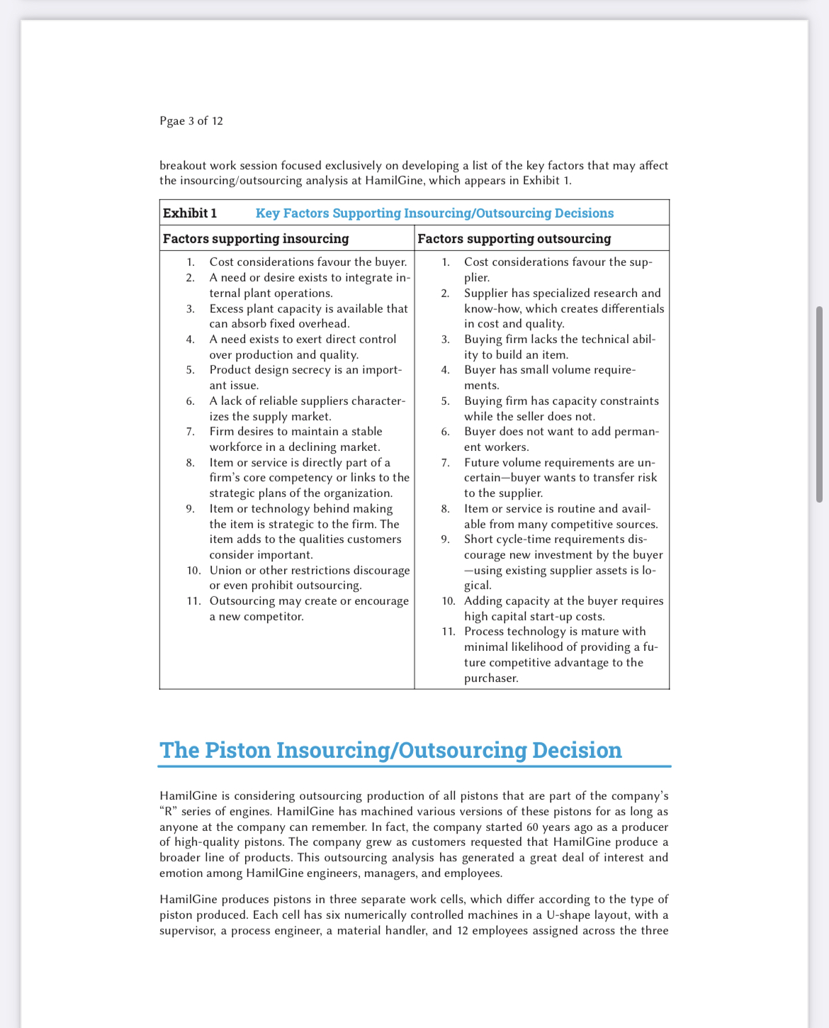 complex and important topic facing businesses today is whether to produce a