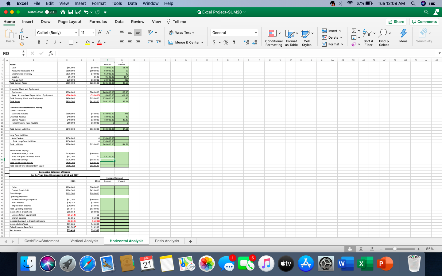  Data Window Help 67% 0 Tue 12:09 AM Excel File Edit