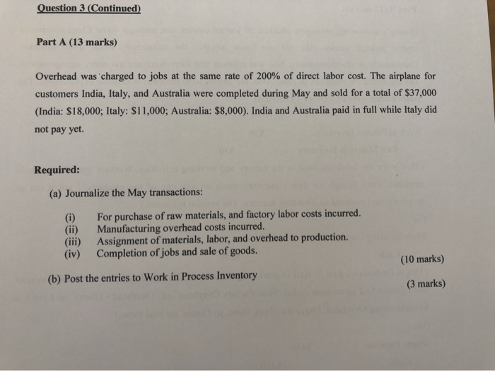 you!! Question 3 (25 marks) Part A (13 marks) Boeing is an