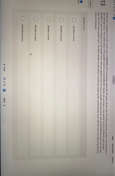  am Ch 23 24 Seved Help Save & Exit Submit 13