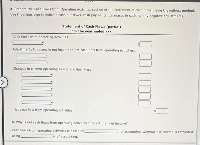 following items for year: Depreciation expense $59,600 Gain on disposal of equipment