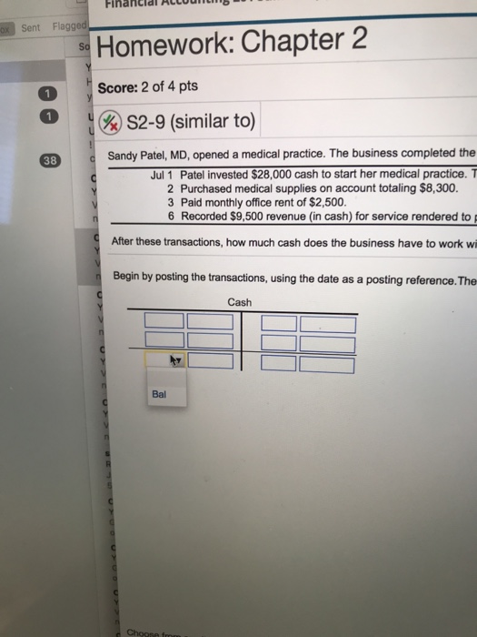 completed the following transactions: Jul1 Patel Invested $28,000 cash to start her