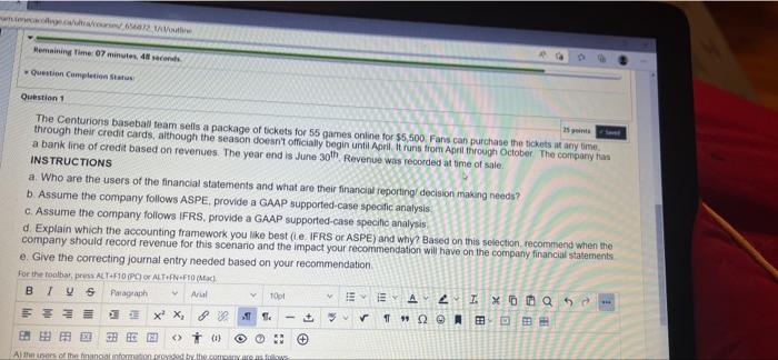 answer e ar to Remaining Time: 07tes 48 seconds Question Completion Status