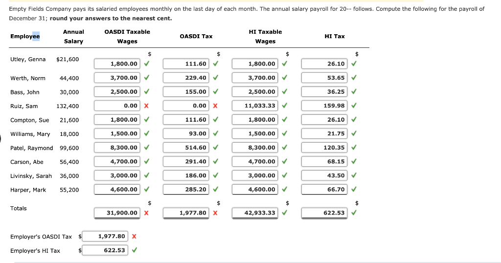 course, unless instructed otherwise, use the following rates, ceiling, and maximum taxes.