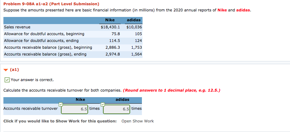 Problem 9-08A a1-a2 (Part Level Submission) Suppose the amounts presented here