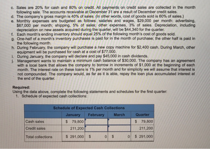 Budget [LO8-2, LO8-4, LO8-7, LO8-8, LO8-9, LO8-10] Hillyard Company, an office supplies