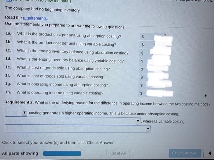 for the past year follow. (Click the icon to view the data.)