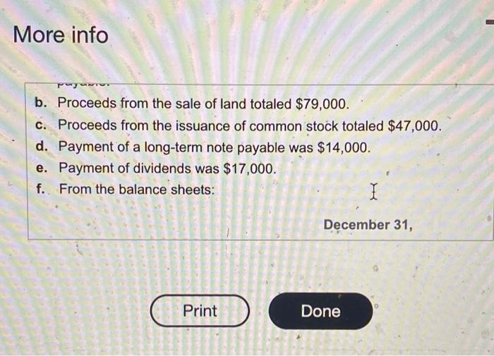 using the Indirect method 2. Evaluate the company's cash flows for the