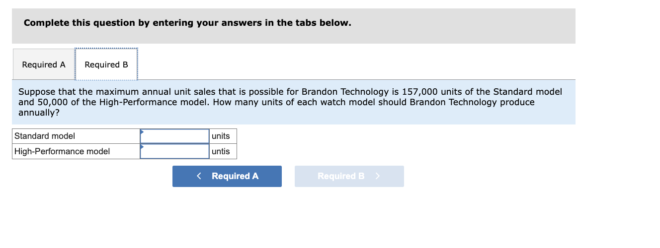 aerospace industry. The difference in the two models relates to the required