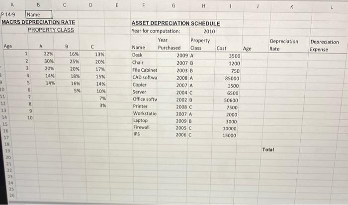 this textbook. Write formulas to calculate the total depreciation expense and to