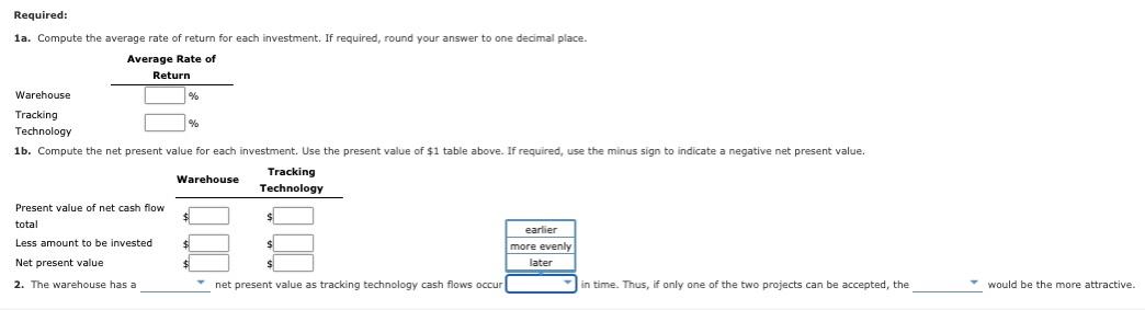 The capital investment committee of Ellis Transport and Storage Inc. is considering
