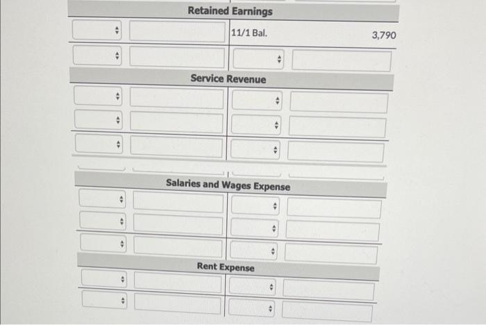 customers in payment of account. 12 Received $3,710 cash for services performed