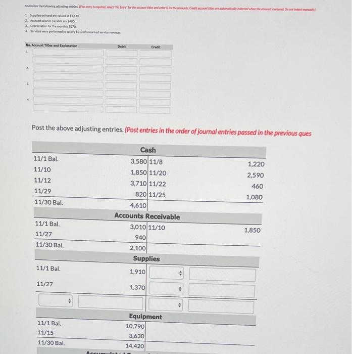 on account $1,370. 20 Paid creditors $2,590 of accounts payable due. 22