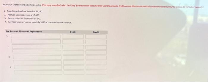 entries in the order of journal entries passed in the previous question.)
