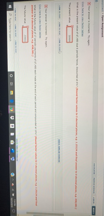 Exercise 6-3 Using the appropriate interest table, answer each of the following