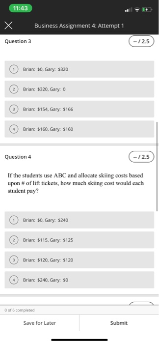 lift tickets Food Skiing 320 # of nights Lodging Total 1.110 Continue