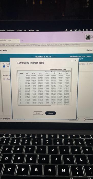 compound interest on $9200 at 3% for 4 years. Interest is compounded