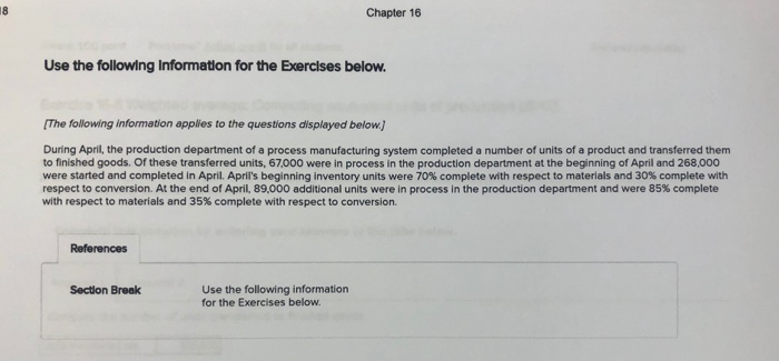  Use formulas instead of plugging in just the answer. Chapter 16