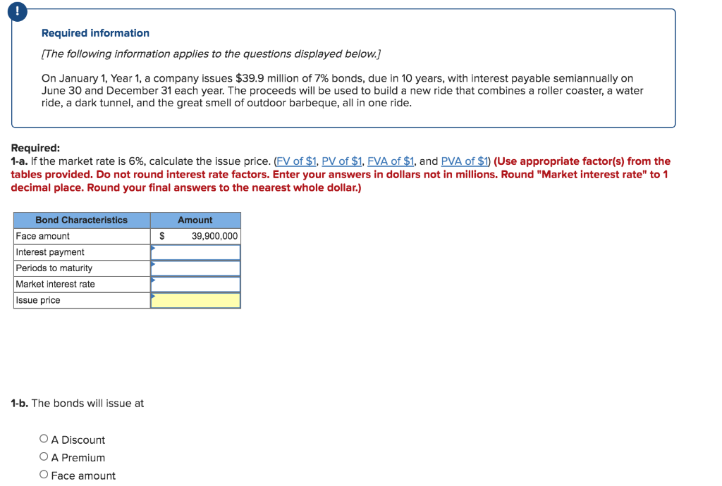 PLEASE COMPLETELY ANSWER EACH TABLE!! thank you so much Required information (The