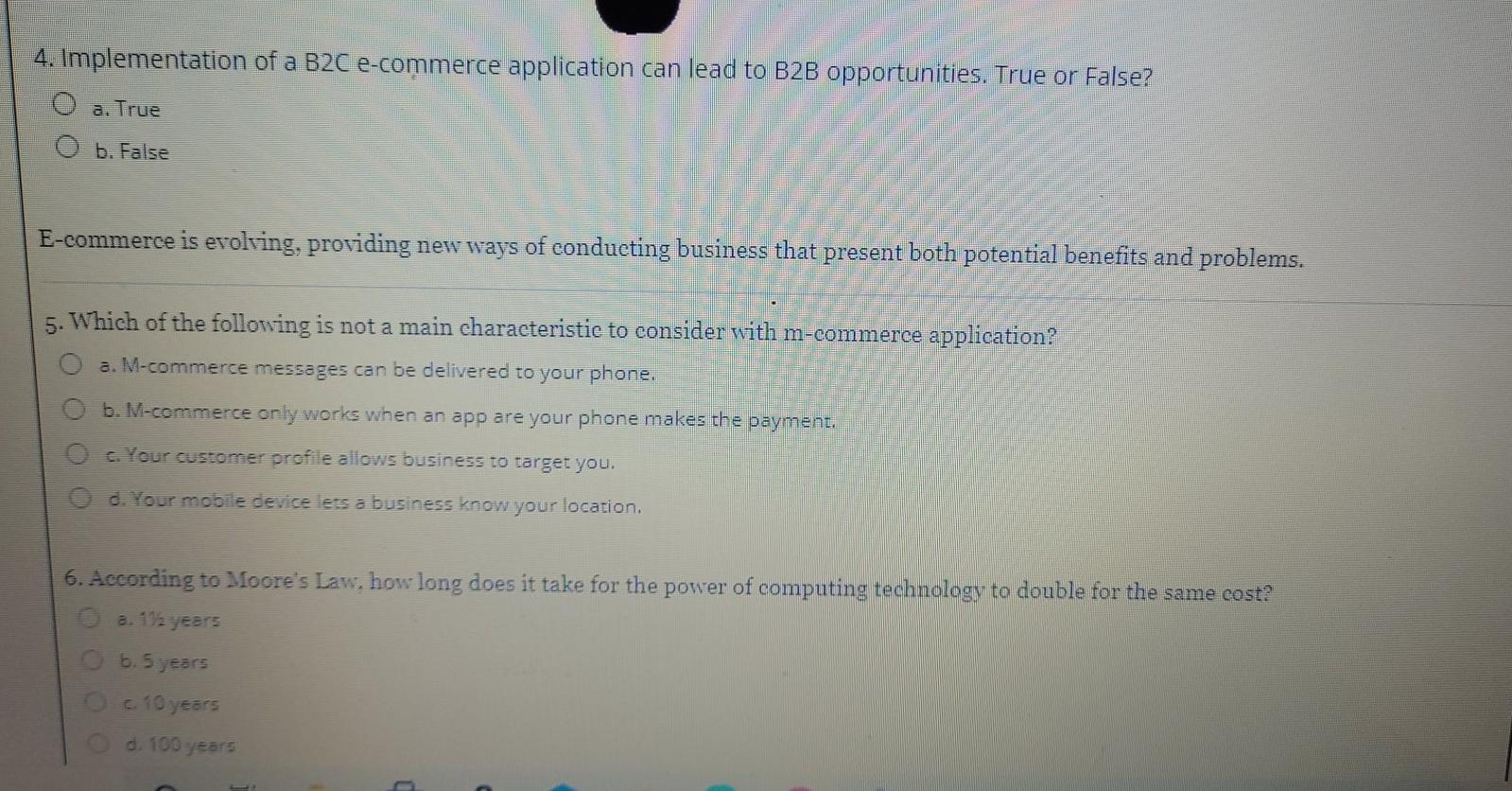 4. Implementation of a B2C e-commerce application can lead to B2B