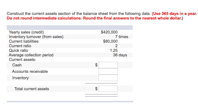 Question #1 QUESTION 2 Construct the current assets section of the balance