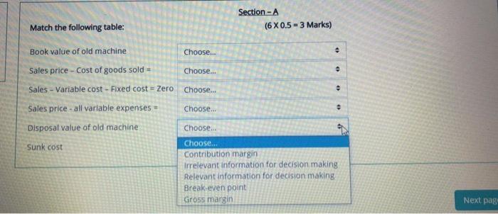decision making Sales price - all variable expenses = Break-even point Gross