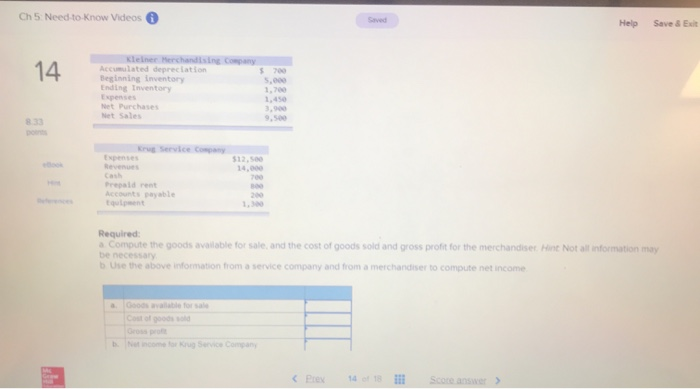  Ch 5 Need to Know Videos Help Save & Exit 14