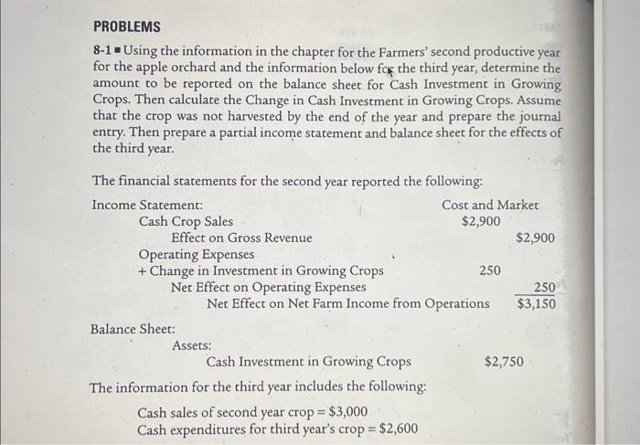 second productive year for the apple orchard and the information below for