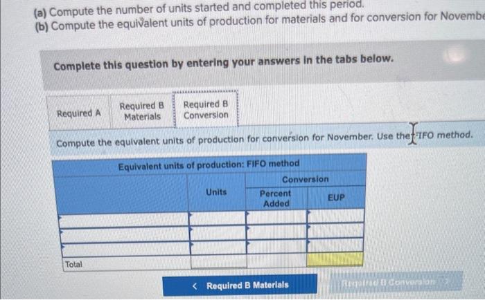 has two manufacturing departments, Assembly and Painting. The Assembly department started 11,300