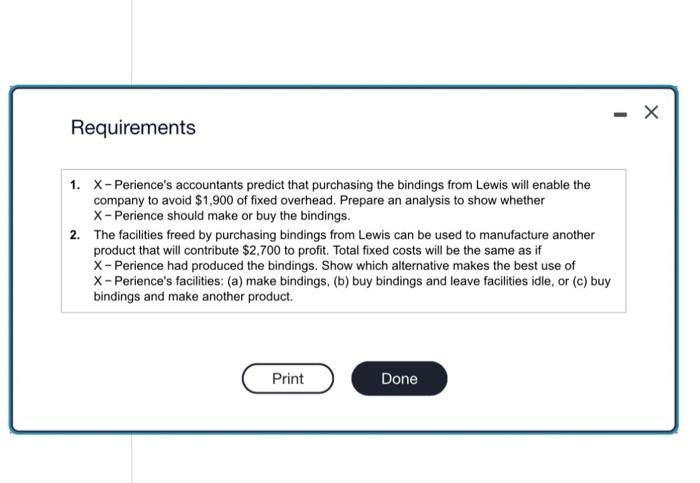 cost of making 1,700 bindings is as follows: (Click the icon to