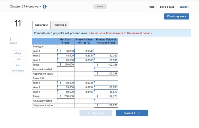 Please. Chapter 24-Homework Saved Help Save & Exit Submit Check my work