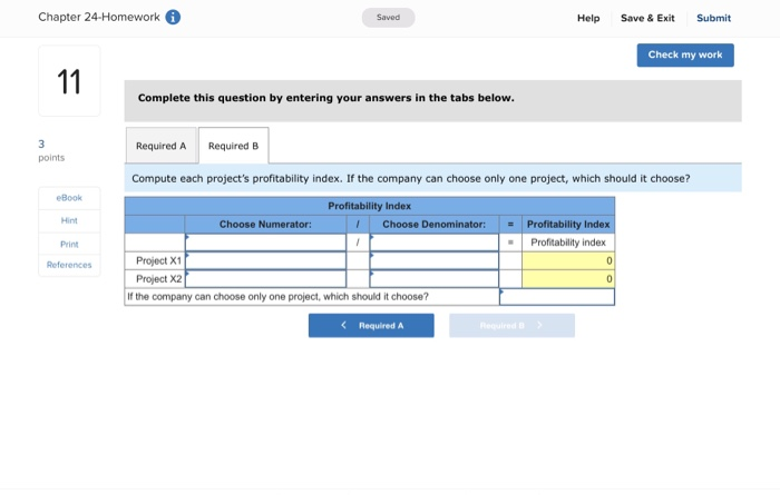 Following is information on two alternative investments being considered by Tiger Co.